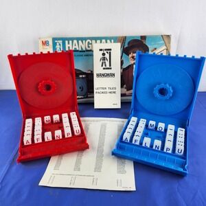 VINTAGE Hangman COMPLETE Milton Bradley 1976 Vincent Price Words Classic Game